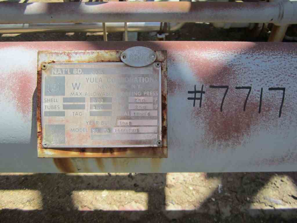 103.75 Sq Ft YULA Admiralty Brass Shell & Tube Heat Exchanger 7717