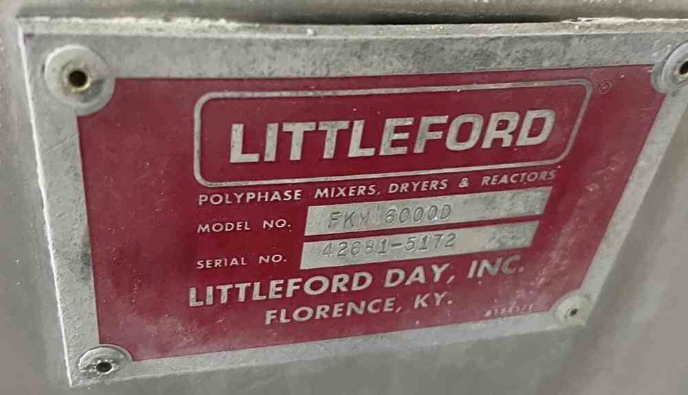 Littleford 148 Cu Ft Littleford FKM-6000D Plow Mixer | 19887 | New Used and ...