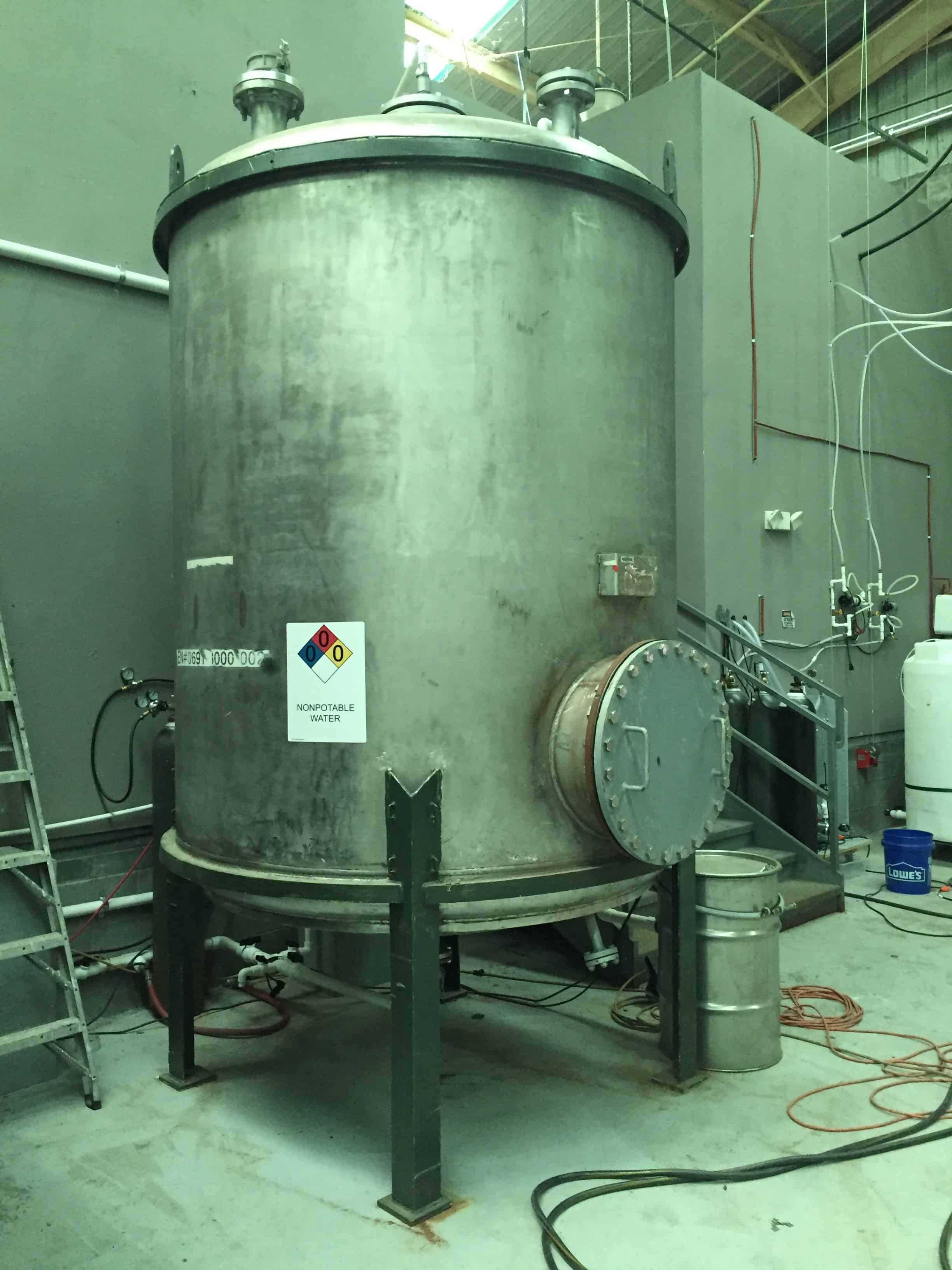 1500 Gal Southern Boiler & Tank Works Stainless Steel Tank 12656