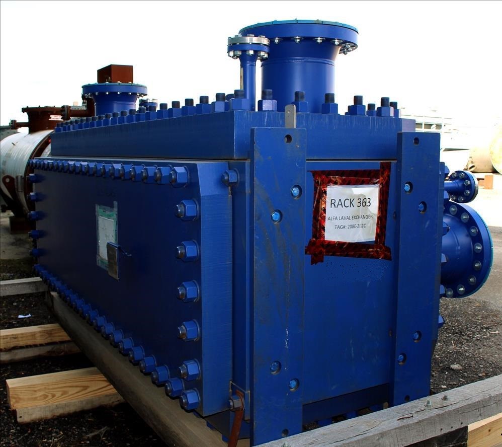 3439 Sq Ft Alfa Laval 316L Block Type Heat Exchanger 11599 New Used