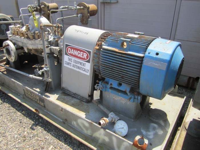90 GPM Sulzer USA Boiler Feed Pump 7481 New Used and Surplus Equipment Phoenix Equipment