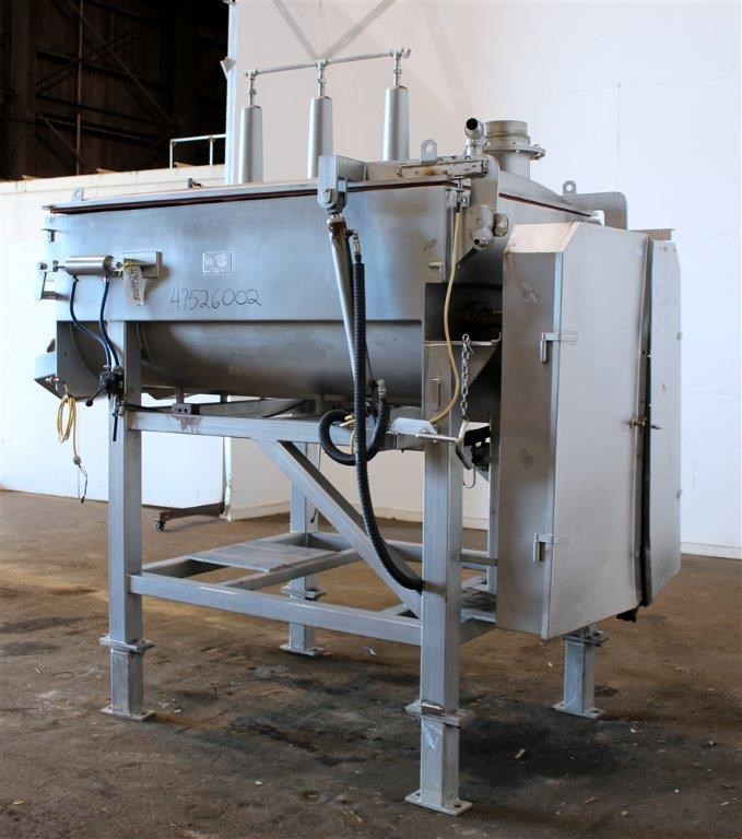 2000 Pound Capacity Twin Shaft Vacuum Paddle Blender 11366 New Used