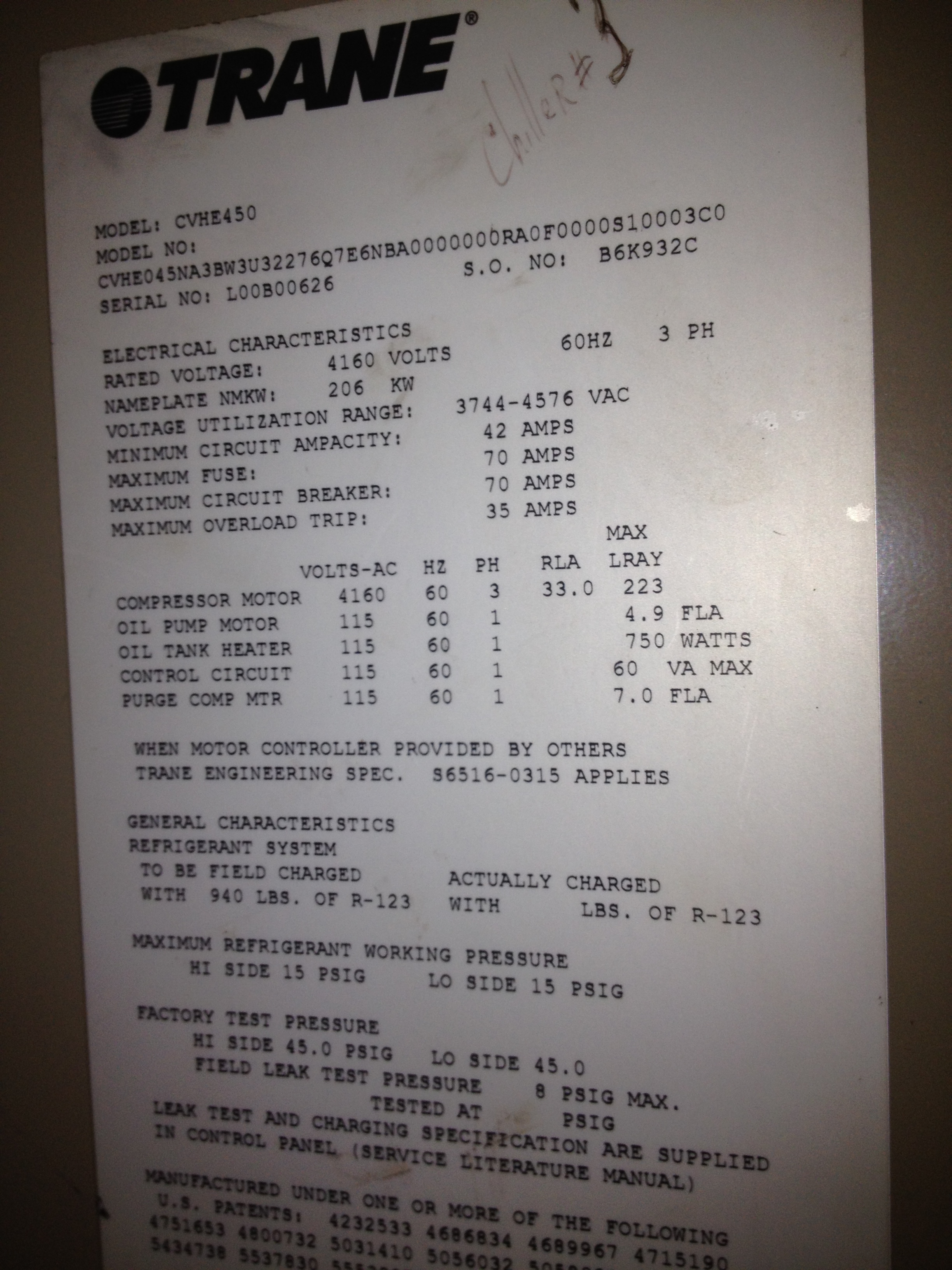 450 Ton Trane Chiller | 6736 | New Used and Surplus Equipment | Phoenix