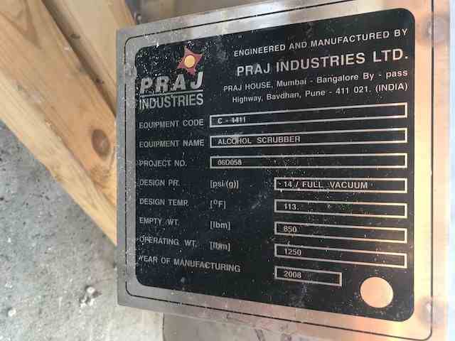 19 " Dia Praj Industries Tray Columns