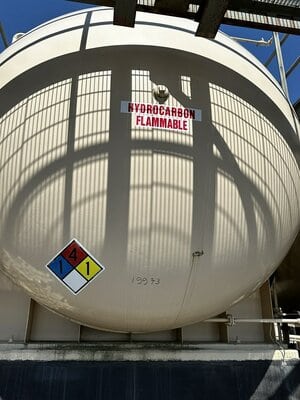 30000 Gal Horizontal Natural Gas Storage Tank - Carbon Steel