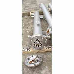 100 Sq Ft Allegheny Bradford Stainless Steel Shell & Tube Heat Exchanger