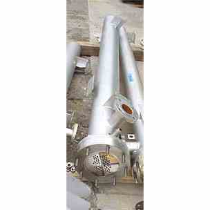 90 Sq Ft Allegheny Bradford Stainless Steel Shell & Tube Heat Exchanger