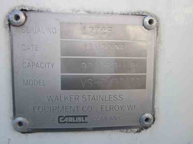 9700 Gal Walker Stainless Equipment Co.  Inc. Stainless Steel Tank
