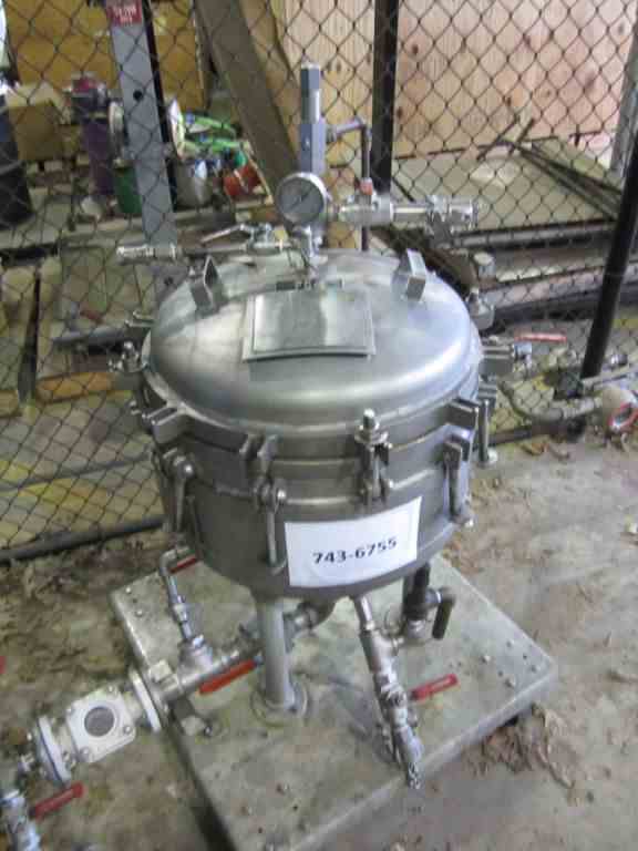 6.44 Sq Ft Sparkler Filters Inc 18 D 4 Stainless Steel Pressure Leaf Filter
